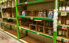 Water almost sold out at Pak n Save in Napier last night.