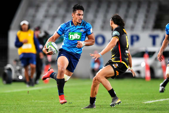 Blues Tanielu Tele'a.
Blues v Stormers, Super 15 Rugby, Eden Park, Auckland, New Zealand. 30 March 2019.