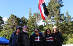 Protesters have occupied land in Wellington's Shelly Bay, 22 November, 2020, supporting Mau Whenua's claim the land was wrongly sold.