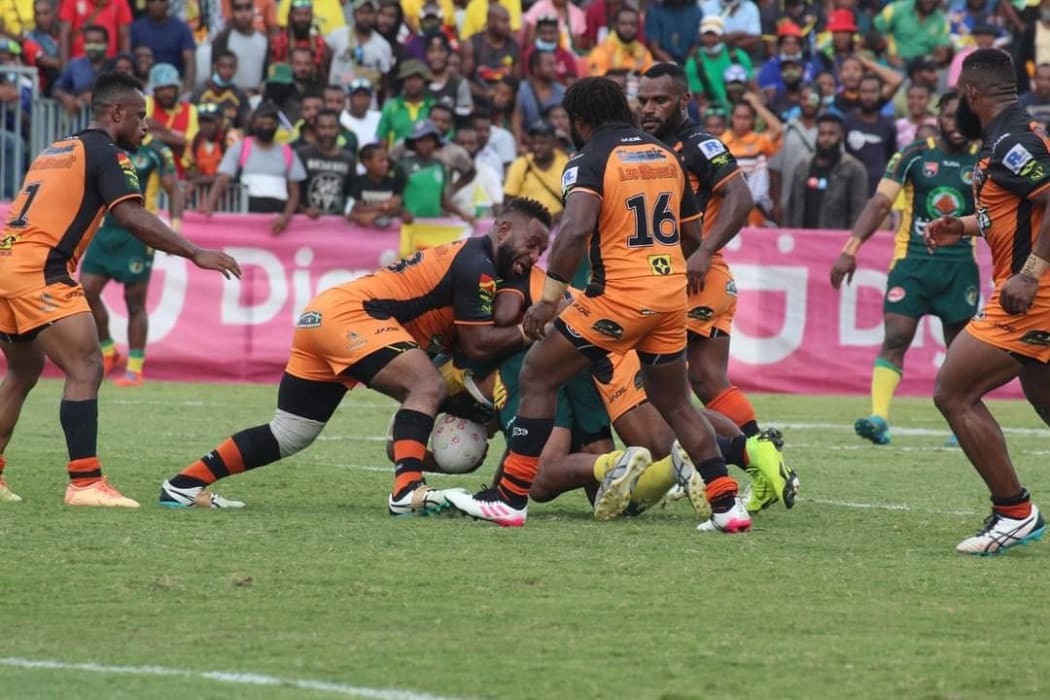 Lae Snax Tigers defeated Waghi Tumbe in the 2021 Digicel Cup final.