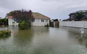 Oakley Creek overflowed in Walmsley Park, Mt albert causing flooding on properties nearby on 9 May, 2023.