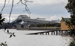 Auckland's Harbour Bridge during the Covid-19 alert level four lockdown.