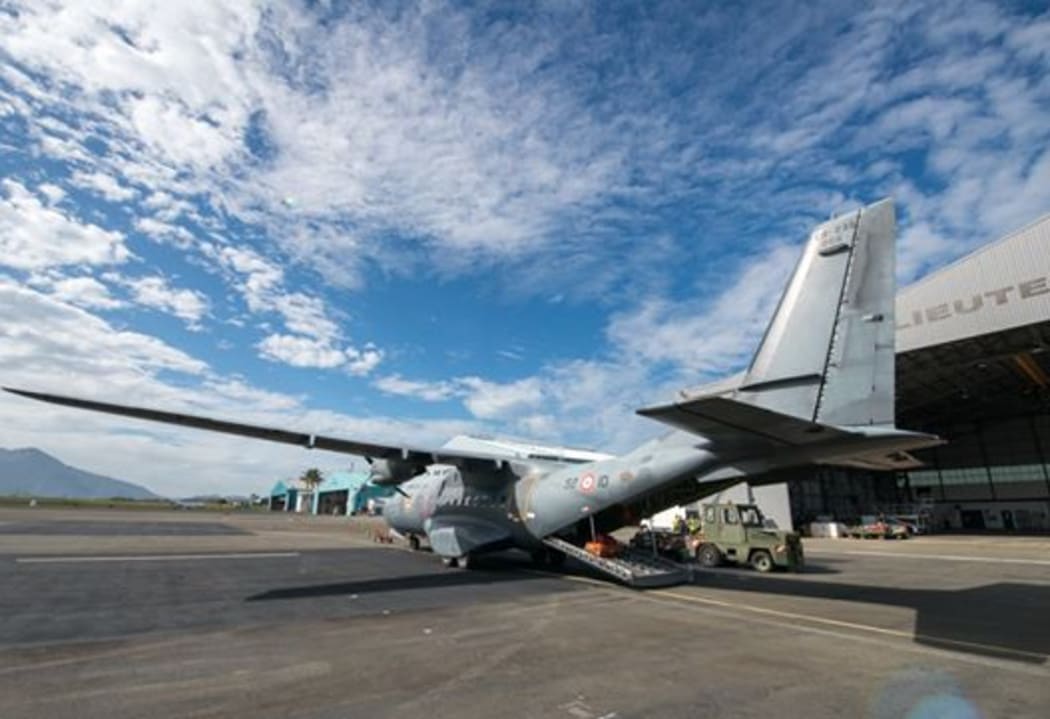 French military readies aid consignment in New Caledonia for victims of Cyclone Harold in Vanuatu