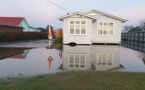 A flooded section in Westport.