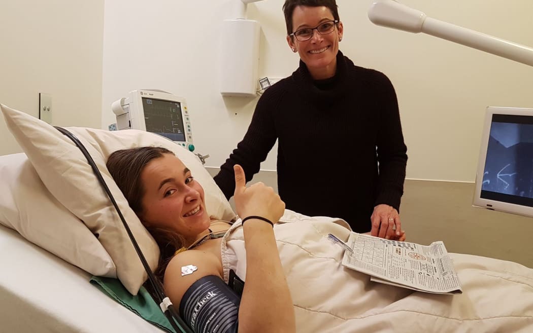 Kayaker Alica Hoskin and her mum Toni.