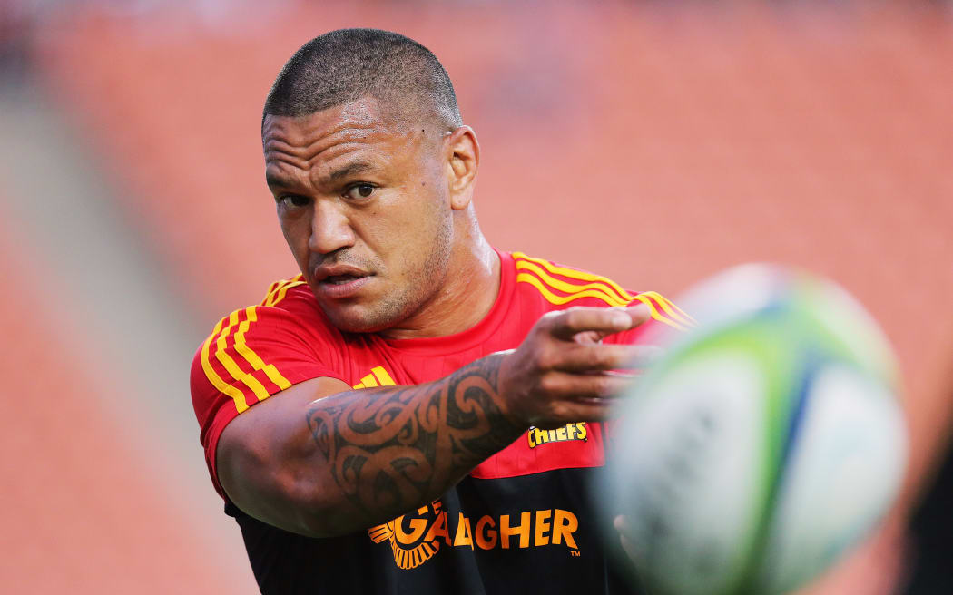 Hika Elliot warming up for the Chiefs in 2017.