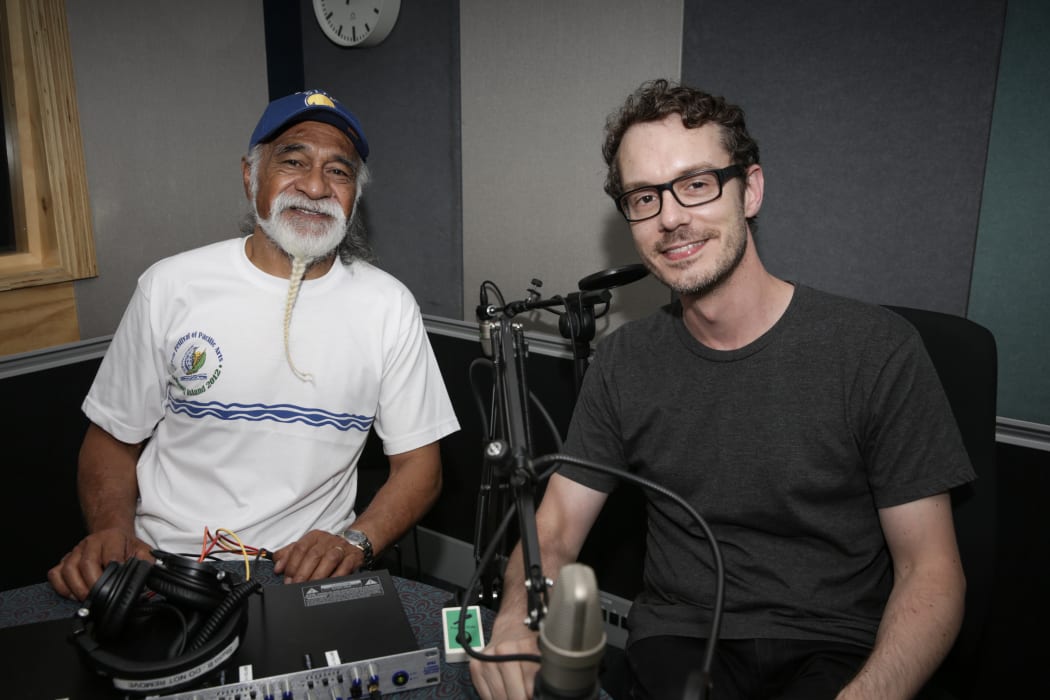 Tigilau Ness with Music 101's Tony Stamp