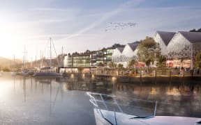 An architect’s idea of what the new hotel/conference centre might look like on the Whangarei waterfront.