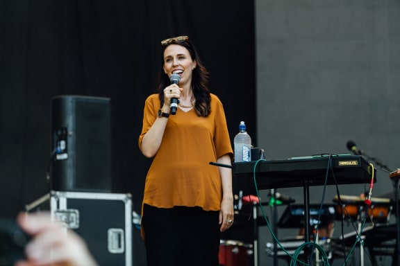 Jacinda Ardern welcoming punters to Laneway Festival 2018