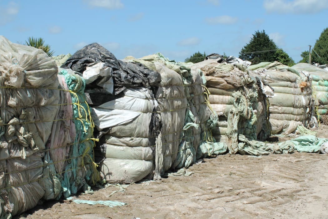 Plastic ready to be shipped for recycling