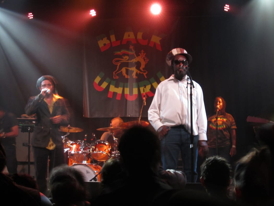 Black Uhuru: Andrew Bees, Derrick “Duckie” Simpson and Elsa Green, at The Independent in San Francisco, September 2, 2016.