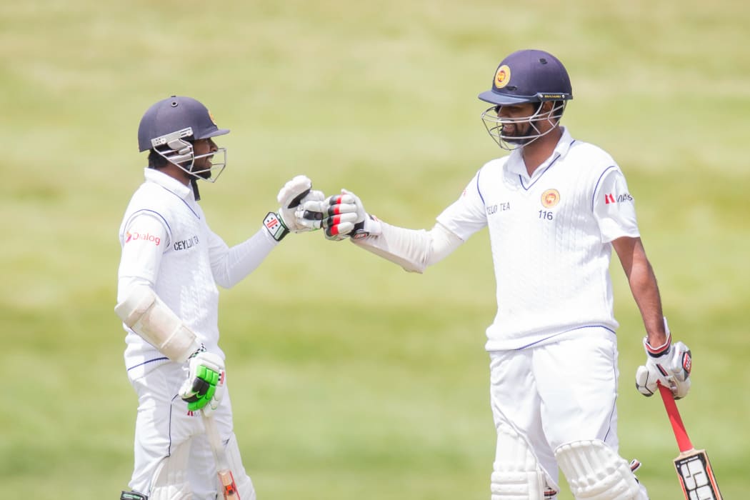 Sri Lanka cricketers celebrate