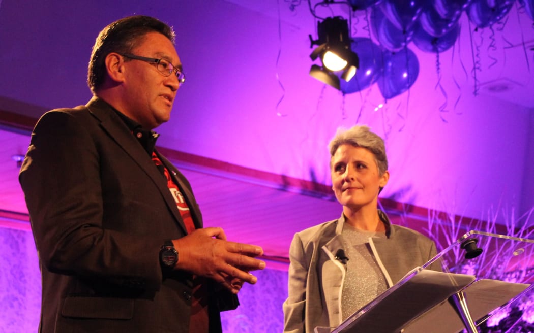 Hone Harawira and Laila Harre.