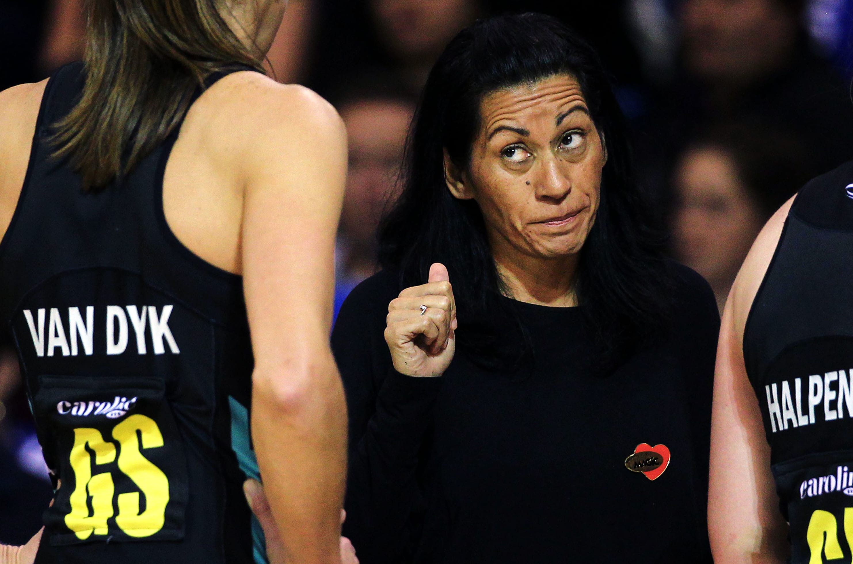 Noeline Taurua coaching the Magic. ANZ Netball Championship, Northern Mystics v WBOP Magic. 2013.