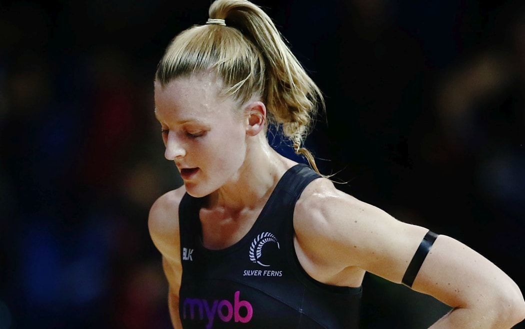 A downcast Silver Ferns captain Katrina Grant after a rare loss to England.