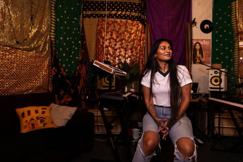 Aaradhna in her Wellington studio