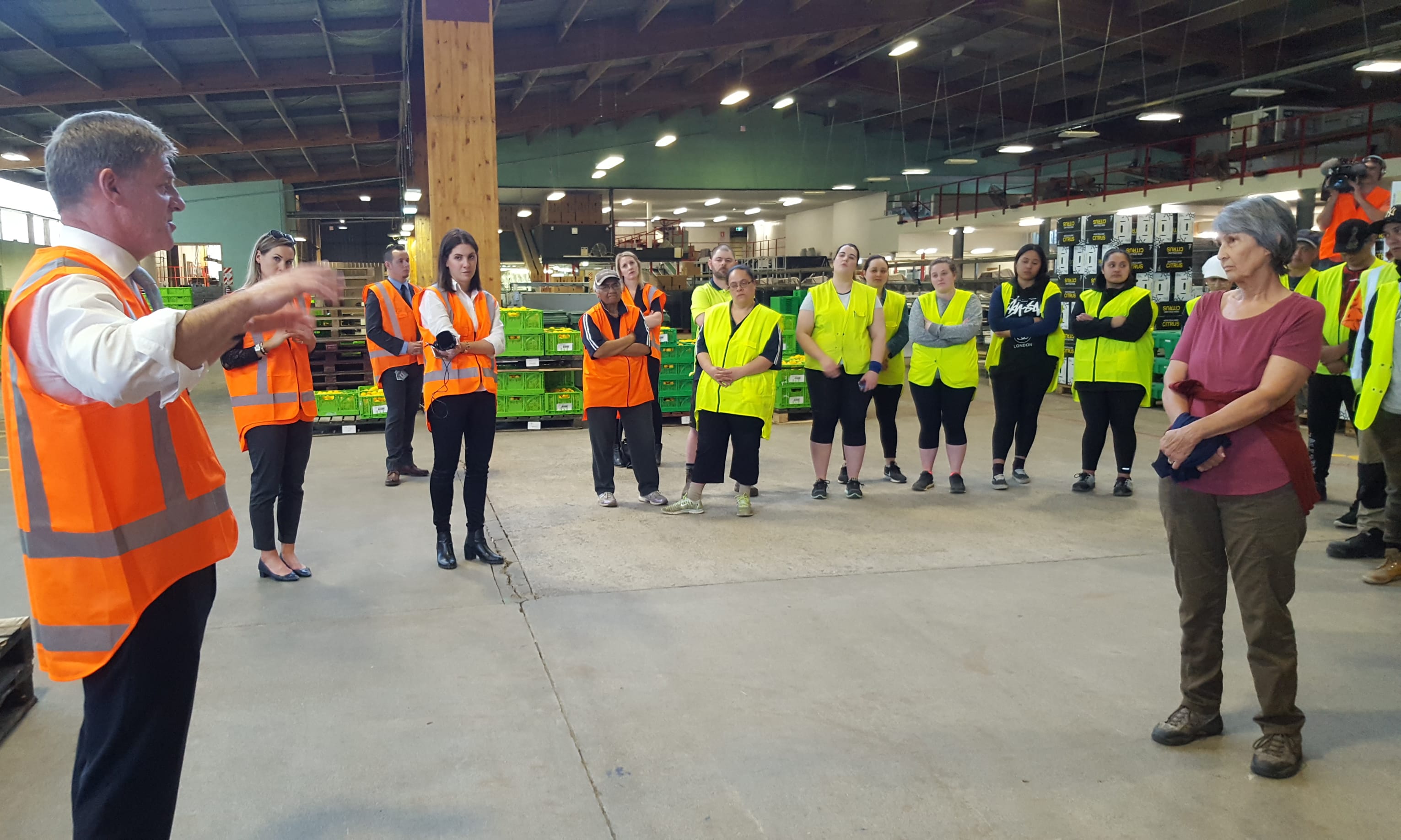 Packhouse worker Robyn Lane was unimpressed with National leader Bill English's answers during his visit to her Gisborne workplace