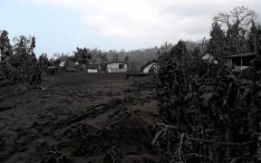 Ash fall on Ambae