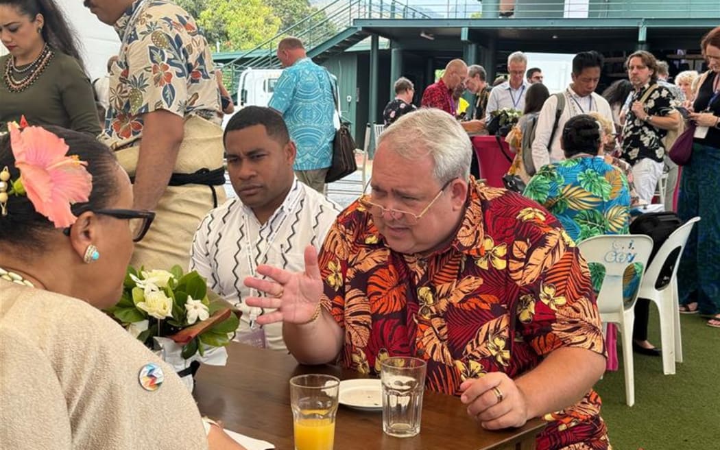 Justin Tkatchenko at 52nd Pacific Island Forum meeting in Rarotonga.