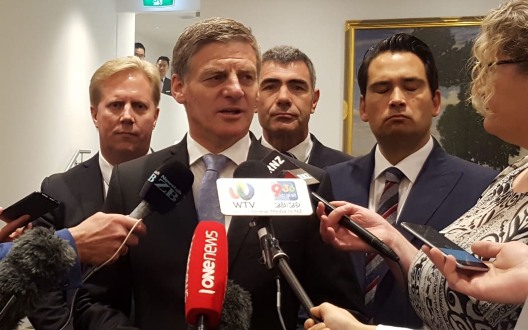 PM Bill English following his announcement on a trade strategy 24 March 2017.
