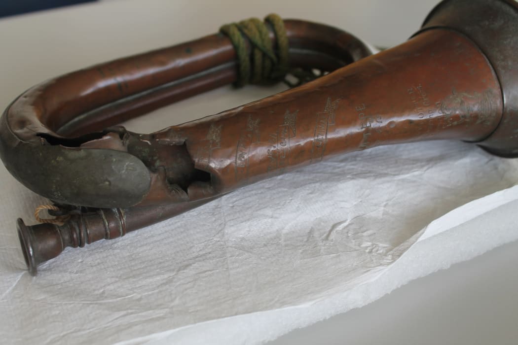George Bissett’s bugle.