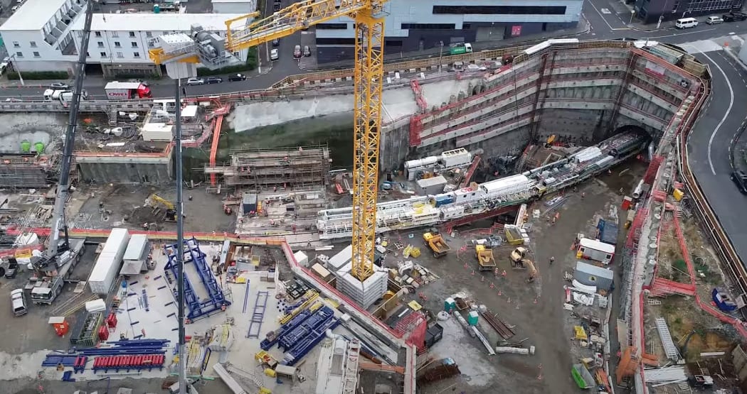 The Mt Eden train station site from the air.