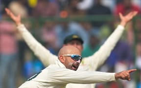 Australia's Nathan Lyon appeals