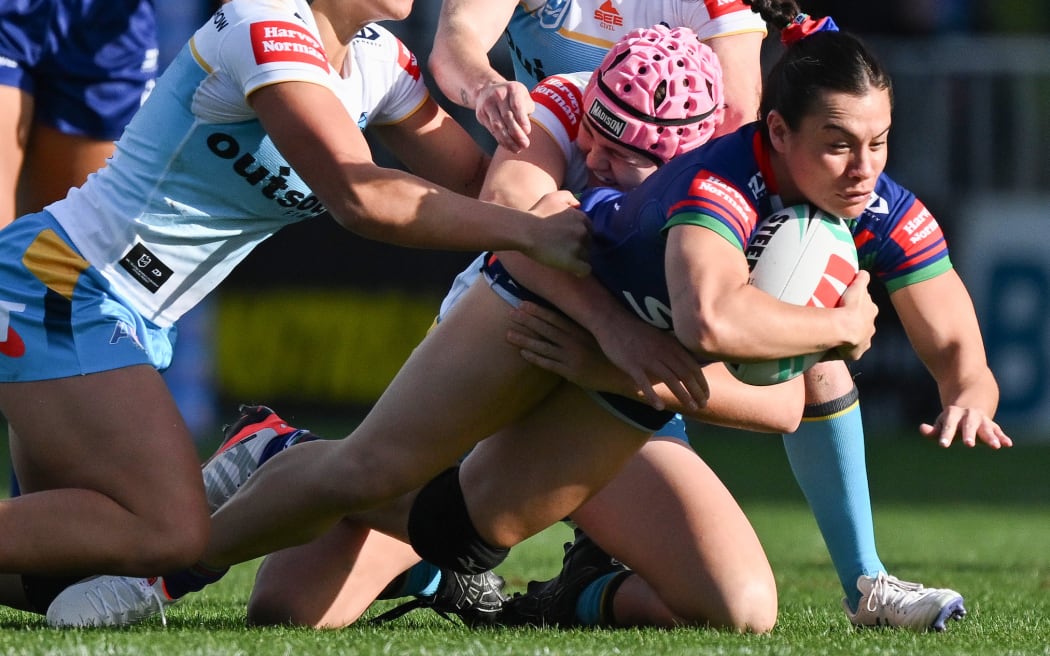 Tysha Ikenasio of the Warriors, NZ Warriors v Gold Coast Titans.
