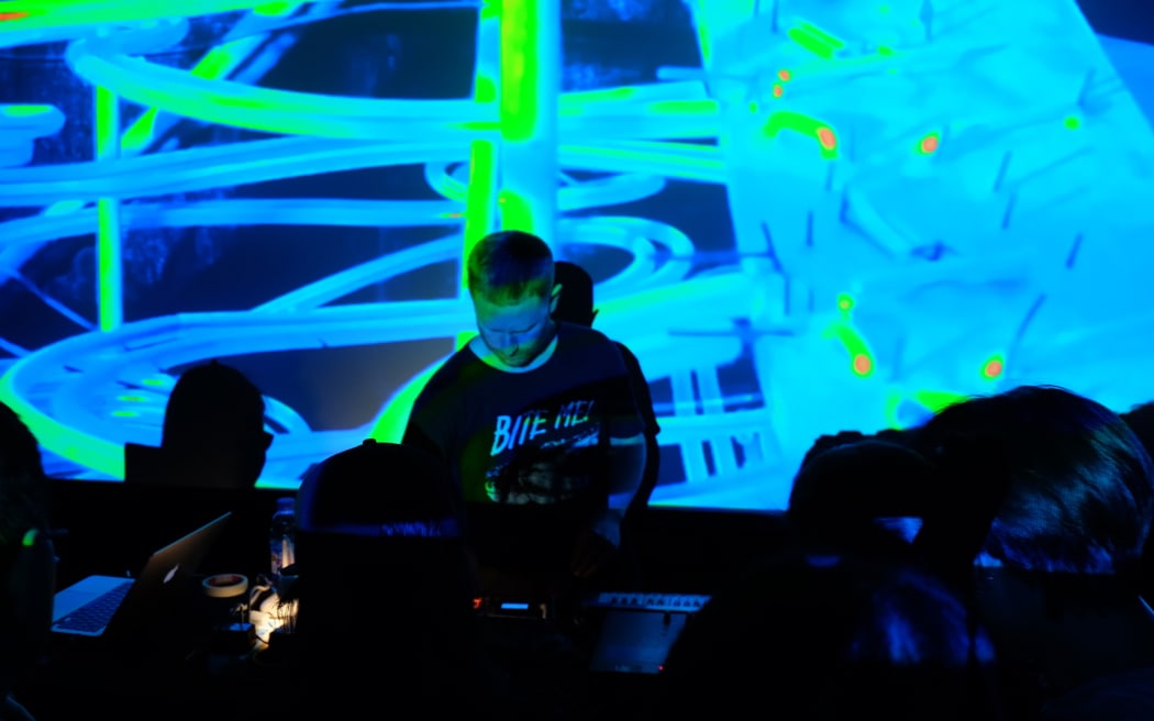 Daniel Beban performing solo set at UMU, Beijing 2016.