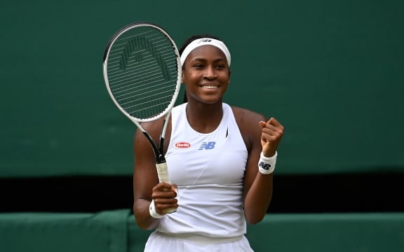 American tennis player Coco Gauff at Wimbledon 2021