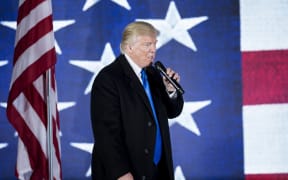 US President-elect Donald Trump speaks during a welcome celebration and concert at the Lincoln Memorial in Washington, DC, on January 19, 2017.