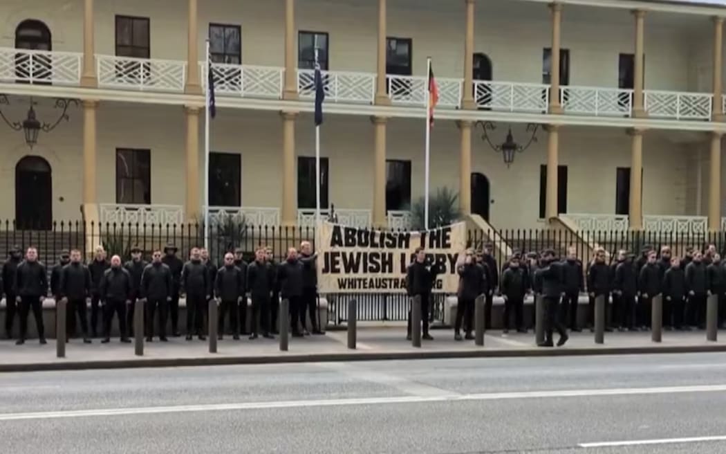 Photo from a neo-nazi rally in Sydney