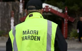 Wayne Whiu, a Māori warden volunteering at the tangi for Kiingi Tuheitia on 31 August, 2024.
