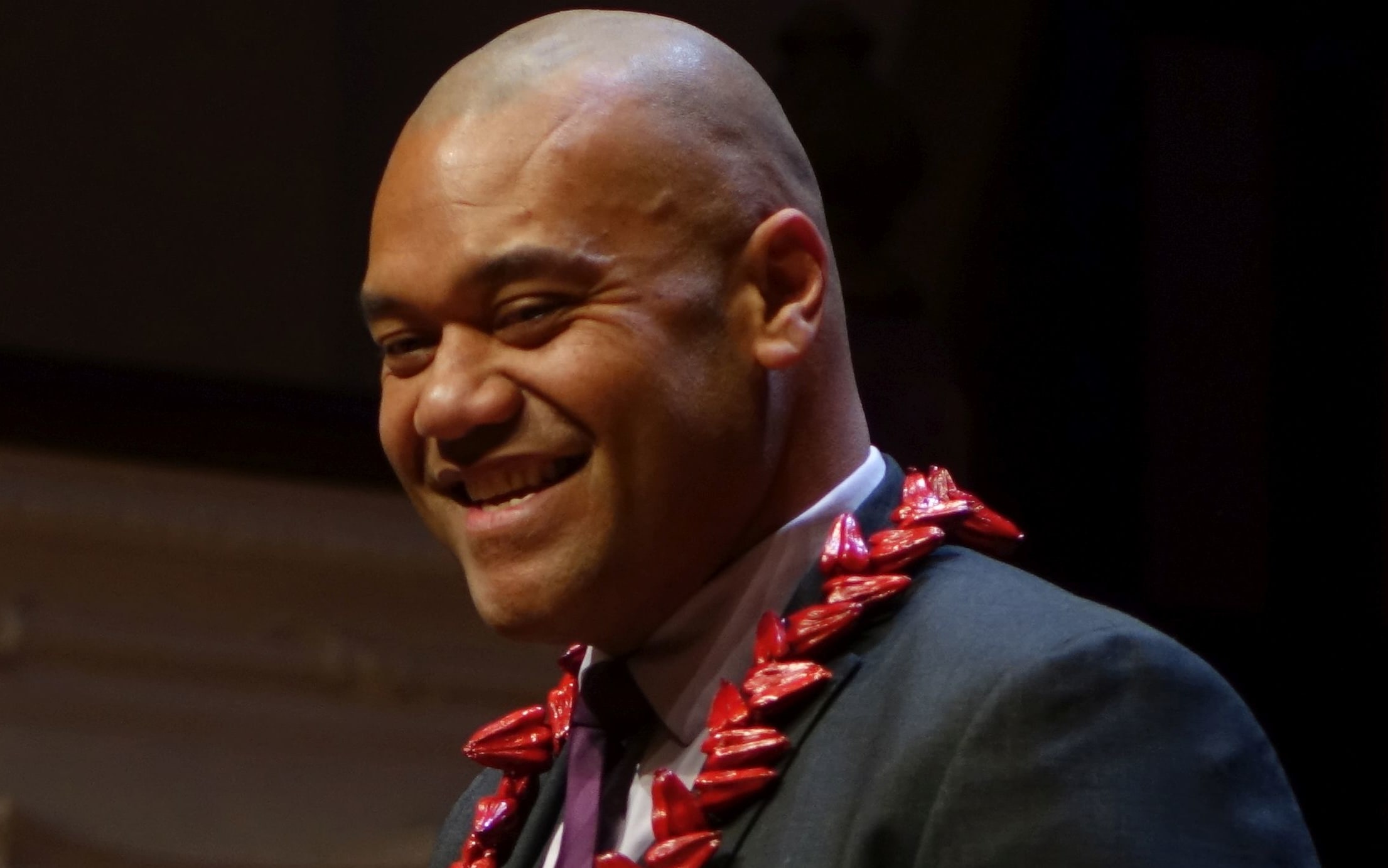 Mayor Phil Goff and councillor Efeso Collins at the Auckland Council swearing in ceremony.