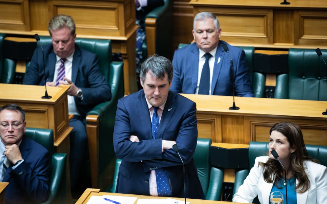 Chris Bishop in Parliament's debating chamber, 6 December 2023.