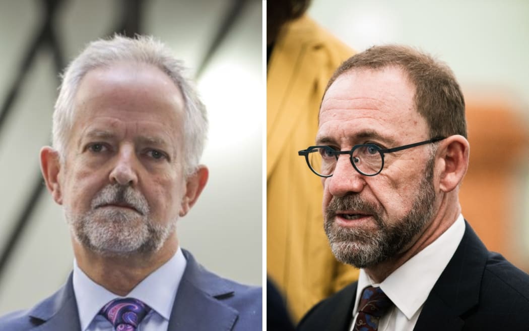 Children's Commissioner Andrew Becroft and Health Minister Andrew Little.