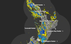 The rain radar as of 7pm on 29 August.
