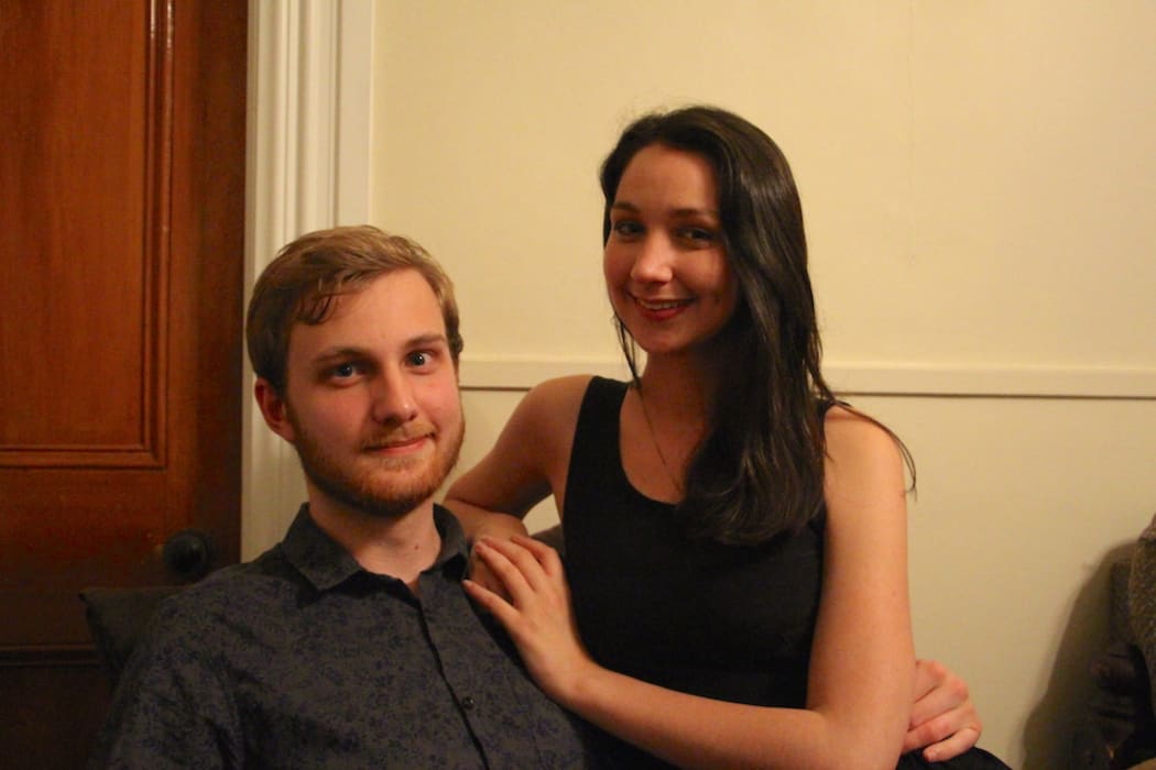 Samuya with her boyfriend.