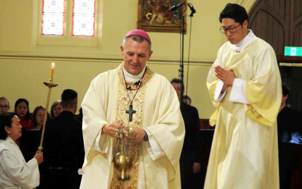 Bishop Michael Gielen and Deacon Thomas Park