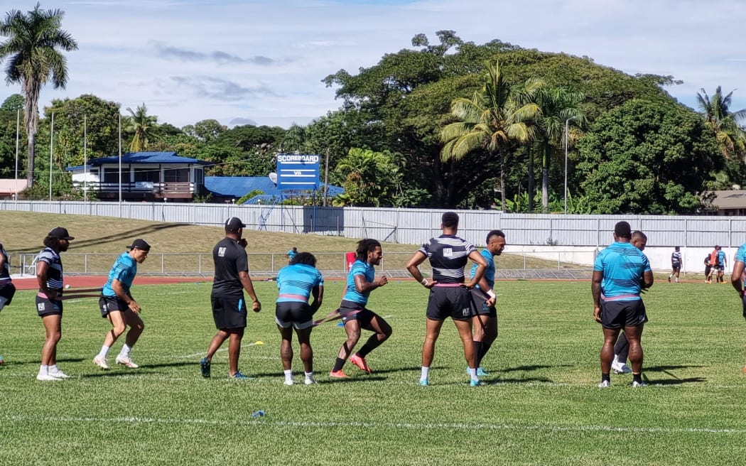 Flying Fijians training in Lautoka ahead of their 2023 Pacific Nations Cup match against Tonga. 20 July 2023.