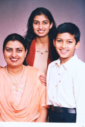 Mandeep and her children courtesy Constable Mandeep Kaur