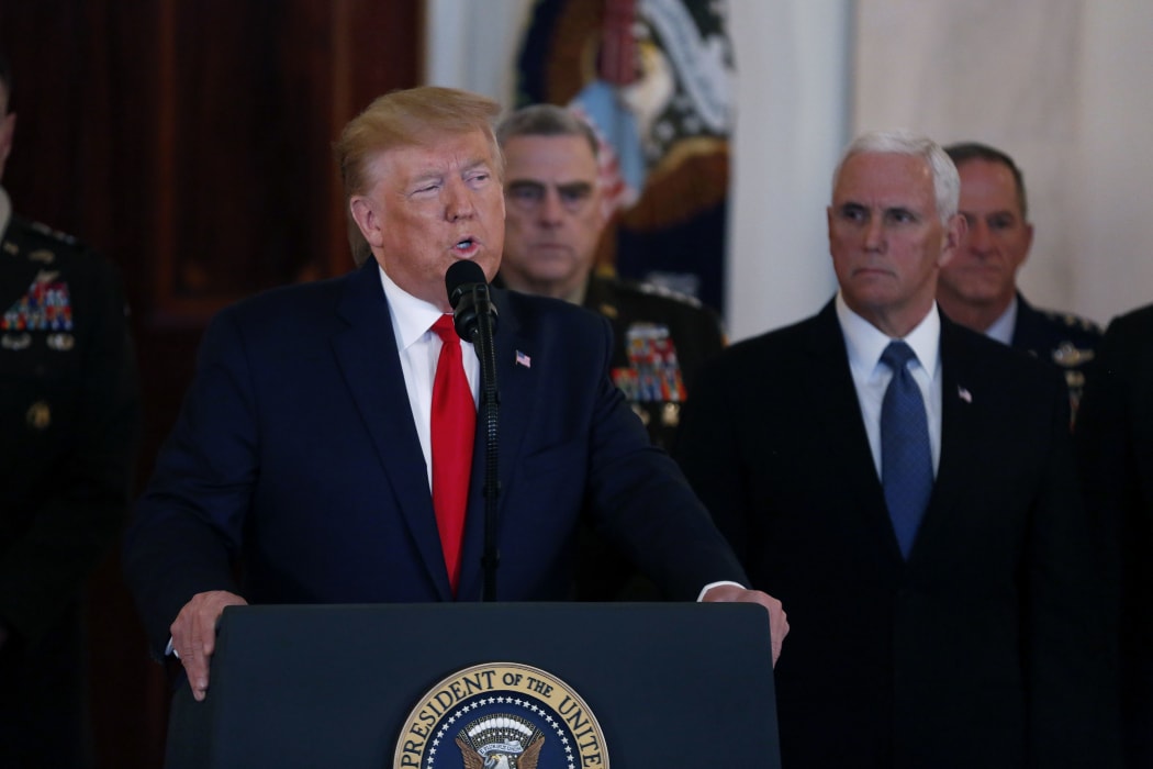 US President Donald Trump addresses the nation regarding the Iranian attack on two US military bases in Iraq.