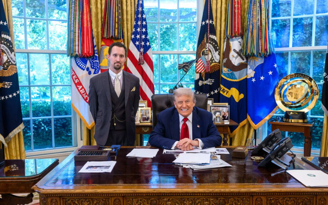 “I am pleased to announce that I am nominating Highly Respected Economist, Dr. E.J. Antoni, as the next Commissioner of the Bureau of Labor Statistics,” Trump wrote in a Truth Social post on August 11.
Mandatory Credit:	President Donald Trump/Truth Social via CNN Newsource