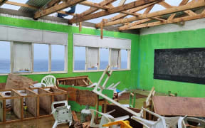 Classroom at Melsisi in Vanuatu damaged by Cyclone Lola