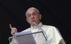 Pope Francis making the announcement of his trip to the Holy Land in May.