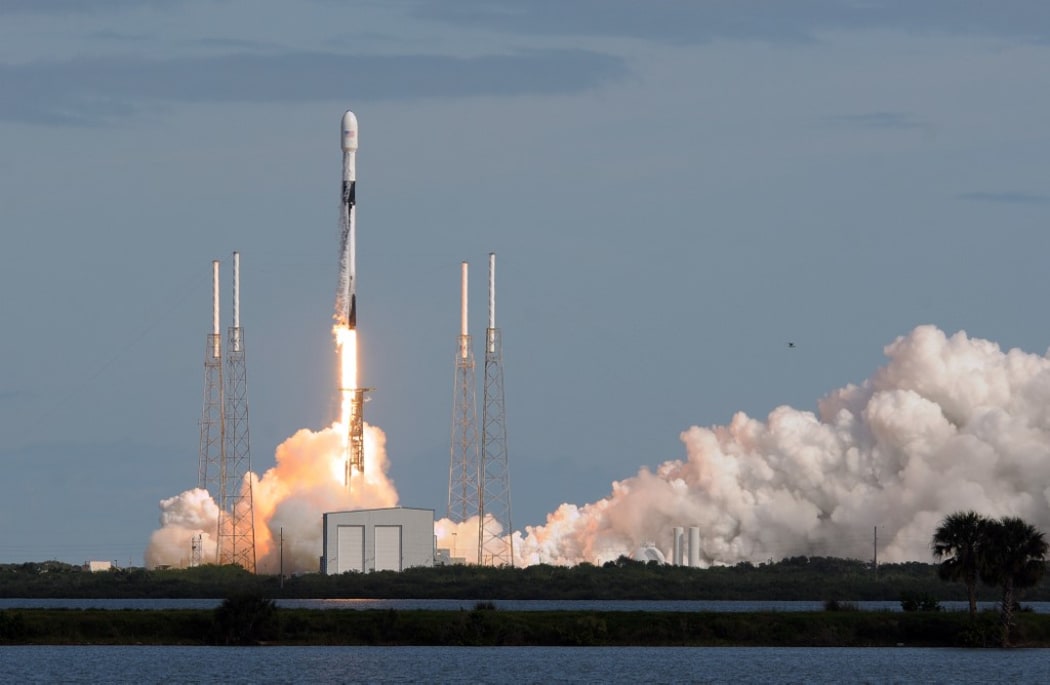 A SpaceX Falcon 9 rocket lifts off from Cape Canaveral Air Force Station carrying 60 Starlink satellites on November 11, 2019 in Cape Canaveral, Florida. The Starlink constellation will eventually consist of thousands of satellites designed to provide world wide high-speed internet service.