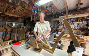 Knocker Harris with his interactable wooden toy digger
