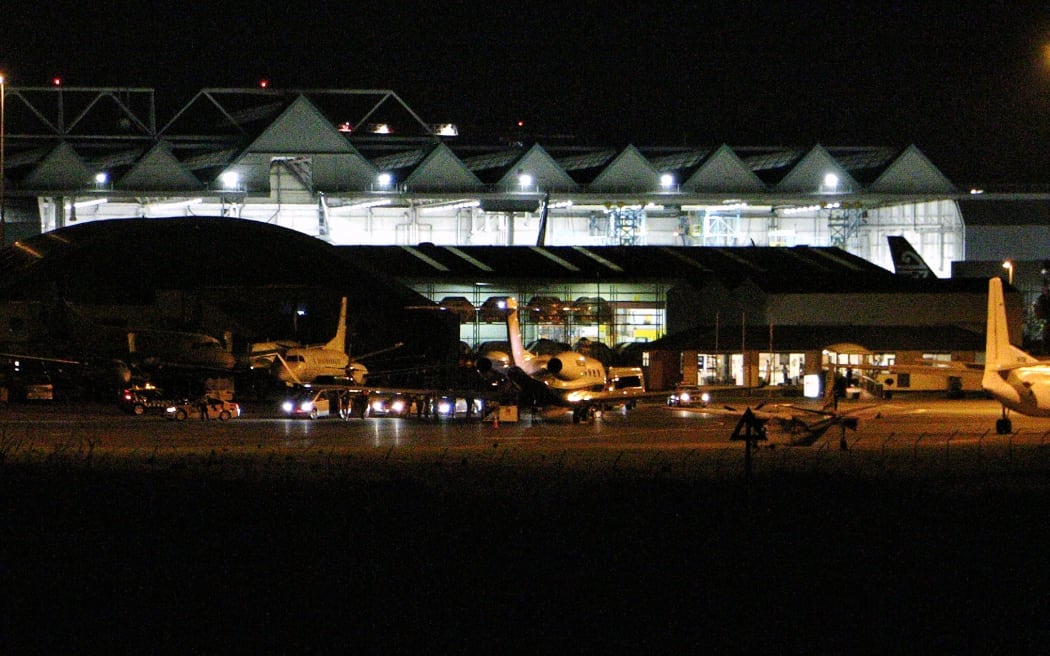 Barack Obama's Gulfstream plane landed about midnight.