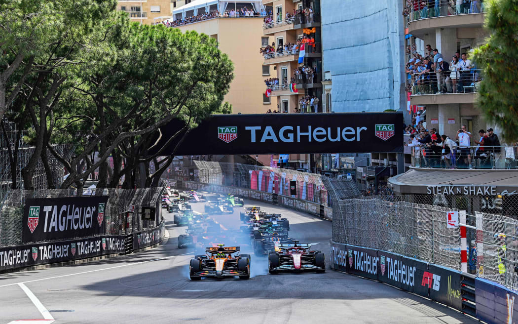 The start of the 2025 Monaco Formula 1 GP.