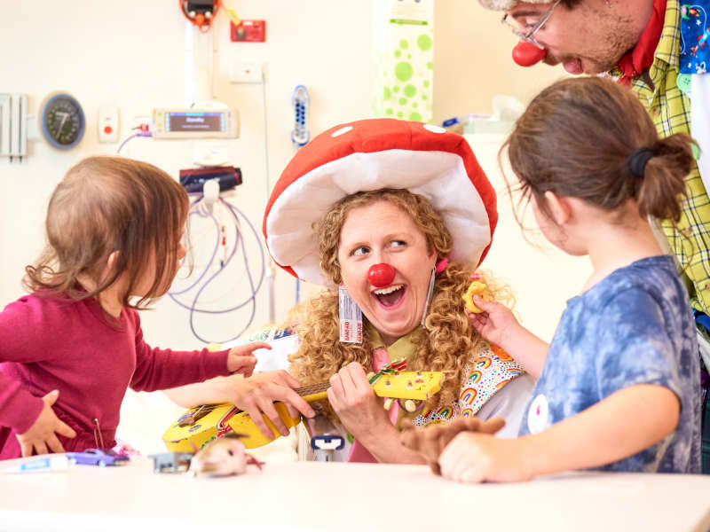 “The clown is a beautiful, empowering character to be with because they love you no matter what” - clown doctor and theatre performer Phoebe Mason.